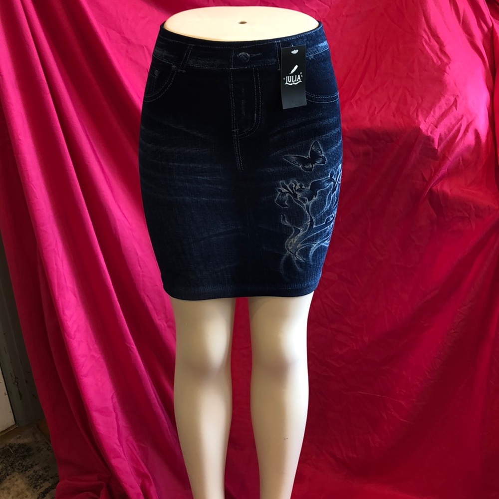 JEAN LOOK STRETCH SKIRT